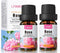 2PCS Rose Essential Oil,Premium Multi-Use Rose Fragrance Oil for Skin Use & Aromatherapy,Moisturizing Rose Oil Essential Oil for Face,Diffuser,Ski...