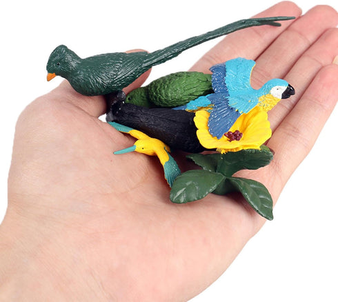 ONEST 13 Pieces Mini Bird Figurines Playset Hand Painted Tiny Birds Realistic Detailed Resin Bird Figures Toys Small Bird Figurines for Kids Adult...