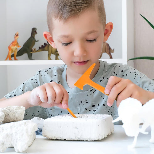 ibasenice 3 Sets Dinosaur Dig Tools Kit for Dino Fossils Educational Excavation Kits STEM Science Kits with Mini Hammer Chisel Brush Scraper for G...