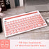 Dual Channel Multi-Device Universal Cute Wireless Bluetooth Keyboard Portable Slim with 20m Connection Distance for Tablet Smart Phone PC Windows ...