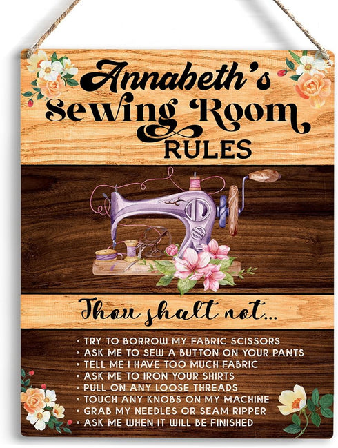 Retro Sewing Supplies Home Decor Wall Decor Sewing Accessories Wall Art Rustic Wooden Hanging Sign Quilting Supplies for Quilters Sewers Sewing Lo...