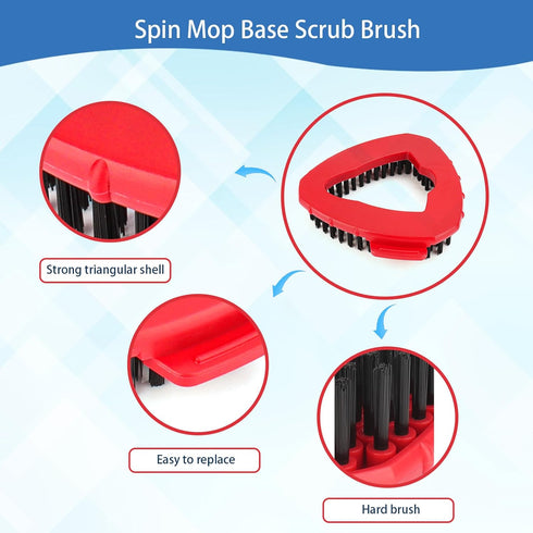 Spin Mop Replace Head Base Scrub Brush Mop Head Replacement for O Ceda EasyWring 1 Tank System, Shower Floor Scrubber, Hard Bristle Cleaning Brush...