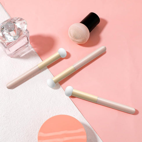 4 Pcs Mushroom Makeup Sponge Brush, Mushroom Makeup Applicators Concealer Brushes, Small Concealer Brush Under Eye Makeup Sponge Concealer Brush f...
