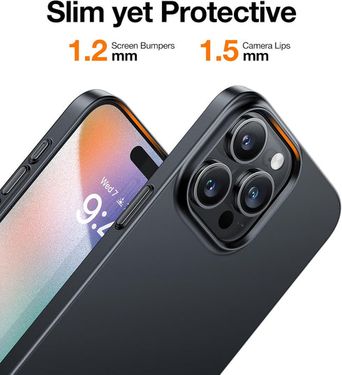TORRAS Slim Fit Designed for iPhone 15 Pro Case, Ultra Thin Case for iPhone 15 Pro Phone Case 2023, Lightweight Matte Hard PC Slim Thin Cases for ...
