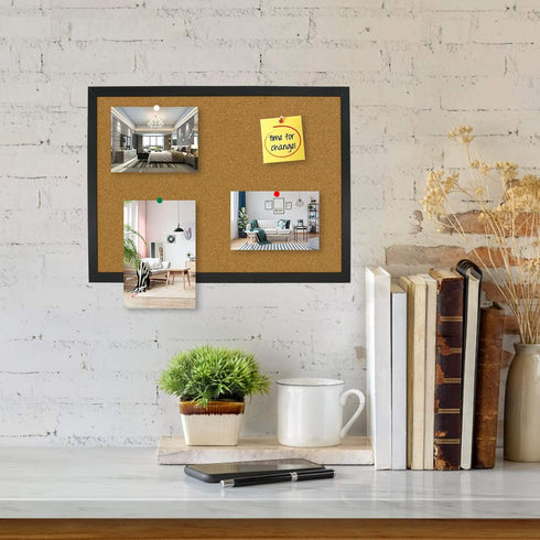 OWLKELA Cork Bulletin Board 17.7"X 13.3", Notice Pin, Ideal for Office & Home Decor, School Message or Vision...