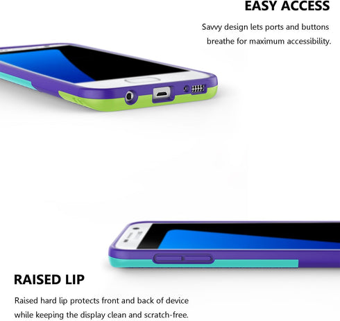 Jeylly Galaxy S7 Edge Case, One-Piece Ultra Slim 3 Color Impact Anti-Slip Rugged Soft TPU Bumper Shockproof Protective Case Cover Shell for Samsun...