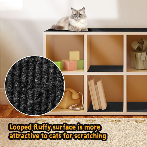 39.7"x11.8" 3PCS DIY Adhesive Climbing Cat Scratcher Carpet Self-adhesive Cat Tree Replacement Part Mat Cat Scratching Mat, Suitable for Cat Trees...