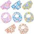 8 Pieces Doll Diapers and Bibs, Washable and Reusable Eco Doll Accessories, Fit 8 to 12 inches Baby Doll...