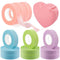 Rolybag 4 Colors Eyelash Extension Tape Breathable Eyelash Tape with Heart Shaped Tape Cutter Adhesive Non Woven Eyelash Tape Ladies Makeup Eyelas...