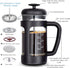 Easyworkz French Press 12 oz Coffee Tea Maker with Borosilicate Glass,Soft Grip Handle...