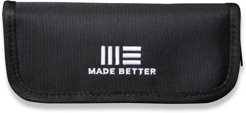 Nylon Utility Knife Pouch - Compatible with 2 Knives for Carrying Folding Pocket Knives and Accessories - Includes A Polishing Cloth and Stickers ...
