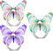 3PCS Phone Ring Grip, Cute Butterfly Phone Ring Stand Phone Hand Grip Holder 360°Rotation Finger Kickstand with Metal Knob Loop for All Smartphone...