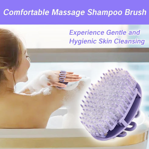 Silicone Bath Brush Scrubber Silicone Body Brush for Showering Scrubber Set Soft Exfoliating Bath Shower Brushes Reusable Loofah Scrubbers Scalp M...