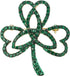 EVER FAITH St. Patrick's Day Three Leaf Clover Brooch, Good Luck 3 Love Heart Celtic Knot Green Crystal Brooch Pin Irish Holiday Jewelry Gift for ...