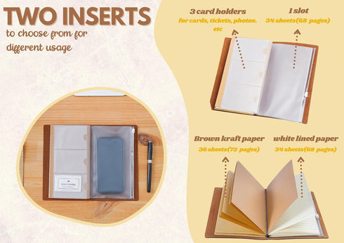 InnoBeta Sunflower gifts for Women Leather Journal Notebook 7x5 Inches, Refillable Sketchbook, Travel Diary, Lined Planner - Yellow - Big Sunflowe...