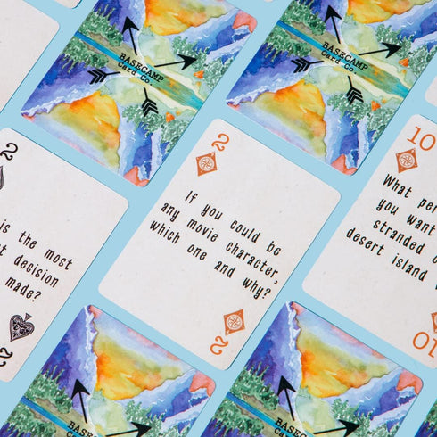 Basecamp Cards: Original Edition Conversation Starters - 52+2 Family Friendly Unique Questions - Family Conversation Cards - Playing Cards - Fun F...