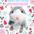 Talking Hamster Repeats What You Say Mimicry Pet Toy Plush Buddy Mouse with Interactive Function, Gift for Kids Birthday and Parties (Gray)...
