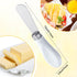 Mixweer 4 Pcs Butter Knife Stainless Steel Butter Spreader Knife with White Porcelain Handle Wide Blade Cheese Knife Spreader for Kitchen Use, 5.1...