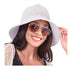 Womens Straw Hat Wide Brim Crotchet Straw Bucket Sun Hat Packable Floppy Beach Hats for Women Summer Travel Accessories...
