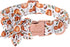 Halloween Dog Collars for Large Dog with Flower Tie,Fall Leaves Pumpkin Dog Collar with Safety Metal Buckle Adjustable Puppy Collars for Small Med...