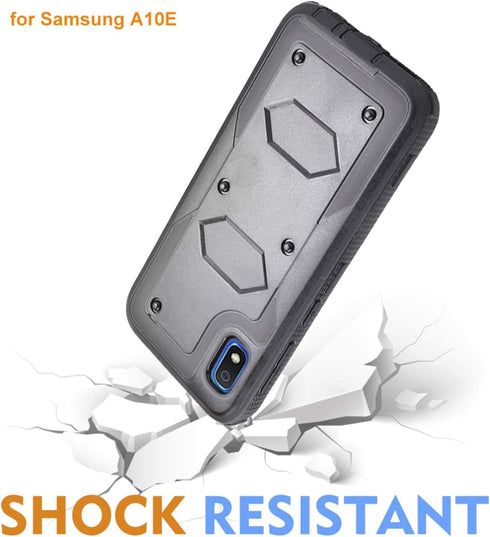 A10E Case, for Samsung Galaxy A10E Full Body Armor Rugged Holster Defender Hybrid Tough Case with 360 Swivel Belt Clip Kickstand & Built in Screen...
