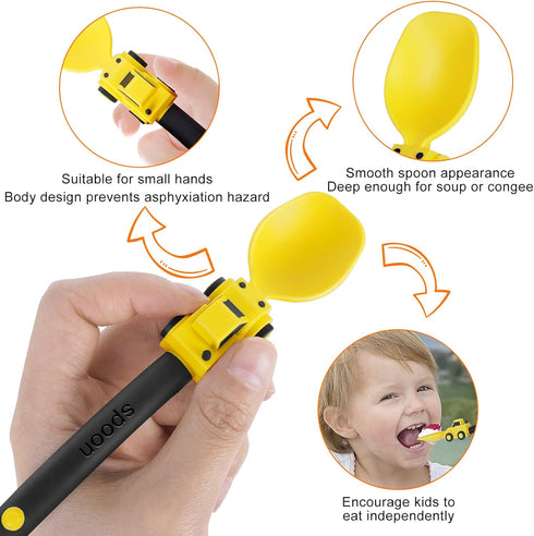 Construction Toddler Utensils - Toddler Forks and Spoons - Kids Spoon and Fork Set - Suitable for Kids Utensils - Baby Utensils, Portable Utensils...