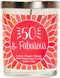 50th Birthday Candles Gifts for Women, Happy Birthday Candle, Peach, Lemon, Orange, Scented 100% Soy, 10 Oz. Jar Candle, Happy Birthday Gifts for ...