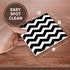3dRose cst_179670_3 Black and White Chevron Zig Zag Pattern-Stylish Big Bold Zigzags-Ceramic Tile Coasters, Set of 4...