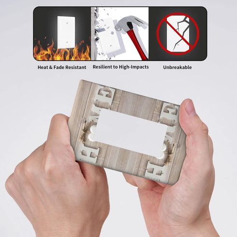 Home Wall Plate 1 Gang Single Rocker Decorative Light Switch Cover Modern Abstract Switch Plate Cover for Bedroom Kitchen Home Decor White Love...