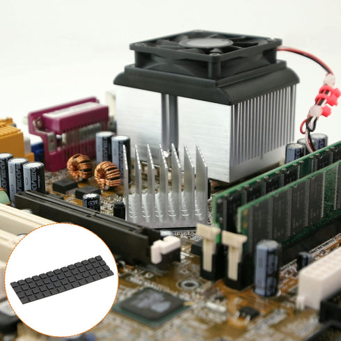 MECCANIXITY Copper Heatsink Coated Graphene 70x20x1.5mm with Thermal Pad and Rubber Ring for M.2 SSD Computer CPU, Laptop, PCB Cooler 1 Set...