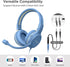 SIMOLIO Kids Headphones Wired with Microphone for Virtual School & Gaming, Safe Volume Cord Headphone with Flexible Rotatable Mic for Boys, Teens,...