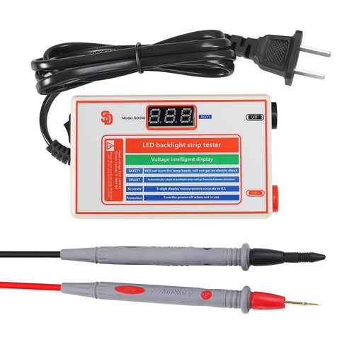 LED Light and TV Backlight Tester with Gold Plated Pin and Power Cable 0-300V (0-300V 30mA) Adaptive Voltage LED Strip Lamp Beads Repair Testing T...