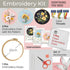 Univigo Embroidery Kit 3 Sets Embroidery Stitch Practice Kit for Handicraft Lover Cross Stitch Kits with Embroidery Cloth Hoop Color Threads Sciss...