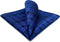 SHLAX&WING Scottish Plaid Mens Silk Pocket Square Blue Designer for Suit Jacket...