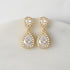 SWEETV Cubic Zirconia Teardrop Bridal Earrings, Rhinestone Dangle Earrings for Wedding Prom Anniversary...