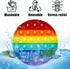 Rainbow Circle Shaped Pop Bubble Fidget Toy with Letters and Numbers, Xmas Gift Sensory Toy with Alphabets Kids Birthday Party Classroom Prize Str...