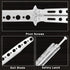 Moon Boat 2PCS Butterfly Knife Trainning Practice Comb Unsharpened Blade Black Silver...