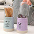 Chopsticks Holder, Cute Chopstick Holder Storage Cutlery Holder with Cover Drain Rack Reusable Plastic Utensil Holder with Removable Base for Kitc...