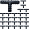 25PCS Drip Irrigation Barbed Tee Fitting Kits for 1/2 Inch Tubing 16MM OD .600" ID Barbed Tee Connectors Drip Line Connector Drip Hose Connector D...