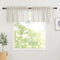 RYB HOME Semi Sheer Valances - Linen Textured Sheer Curtains Small Window Tiers Farmhouse Decor for Kitchen Bathroom Cafe Bedroom, Linen, Wide 52 ...