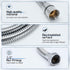LukLoy ??/??" to ??/??" Nut Stainless Steel Shampoo Bowl Hose for Professional Salon Shampoo Bowl Faucet and Sprayer Head, Sprayer Head Not Includ...