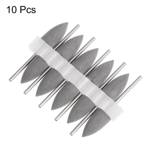 10pcs Rubber Polishing Bit Silicone Buffing Wheels 120 Grit 10mm Dia Mounted Grinding Head for Electric Grinder Rotary Tool, Tapered Shape...