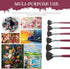 high-Grade Mink 6 pcs/Set Fish Tail Fan Shape Watercolor Gouache Acrylic Painting Pen Artist Oil Painting Brushes Art Supplies...
