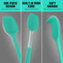 HAUSHOF Silicone Spatula Set of 4, Food Grade Silicone Spatula for Cooking, Baking, Mixing - Spatulas for Kitchen Use, One-Piece Seamless Design, ...