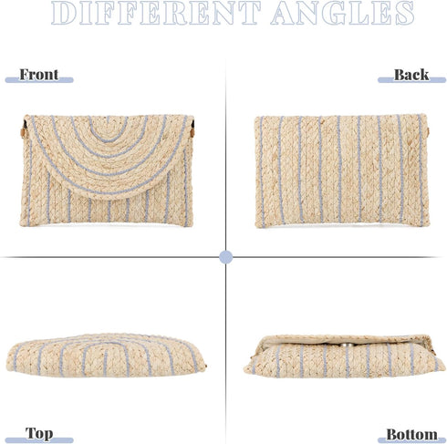 SUKUTU Women Straw Clutch Bag Summer Beach Handwoven Envelope Wallet Crossbody Handbags...