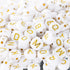 500 Pcs Acrylic Alphabet Letter Beads Gold On White Name Bracelets for Jewelry Making (goldonwhite) (goldonwhite)...