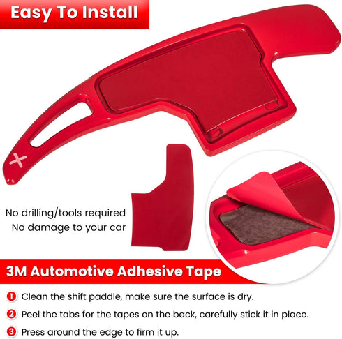 Steering Wheel Shift Paddle Extended Shifter Trim Cover for Ford Mustang 2015 2016 2017 2018 2019 2020 2021 2022 2023 Interior Decoration Accessor...