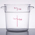Cambro RFSCW1135 Camwear Clear Round 1 Qt Storage Container with Clear Round Lid RFSCWC1135...