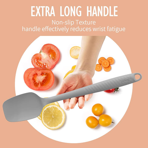 Permanent Warranty Silicone Large Spoonila 1 PCS Heat Resistant Silicone Spatula Cooking for Nonstick Cookware Kitchen Gadgets Large Spoonila Grey...