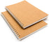 DSTELIN Blank Spiral Notebook, 6-Pack, Soft Cover, Sketch Book, 100 Pages / 50 Sheets, 7.5 inch x 5.1 inch, 100GSM, (Brown)...